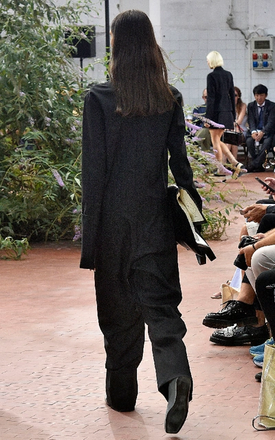 Shop Jil Sander Wool-crepe Jumpsuit In Black