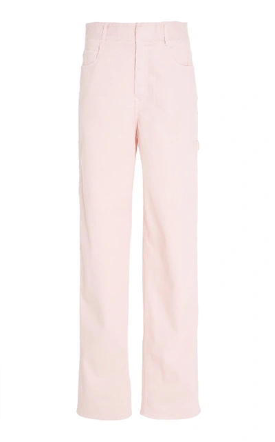 Shop Tibi Straight-leg Carpenter Jeans In Pink