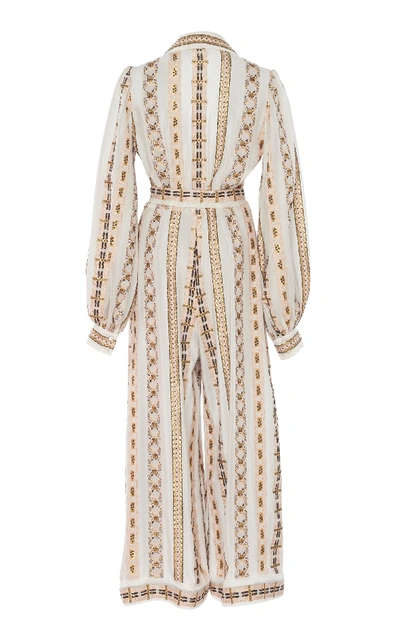 Shop Temperley London Spirit Printed Chiffon Jumpsuit In Stripe