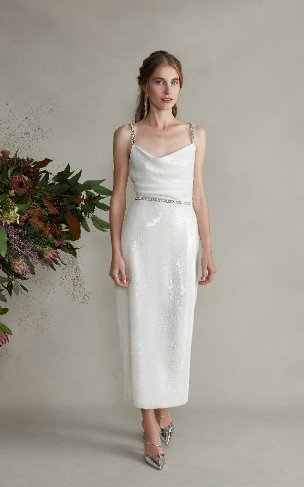 white ankle length dress