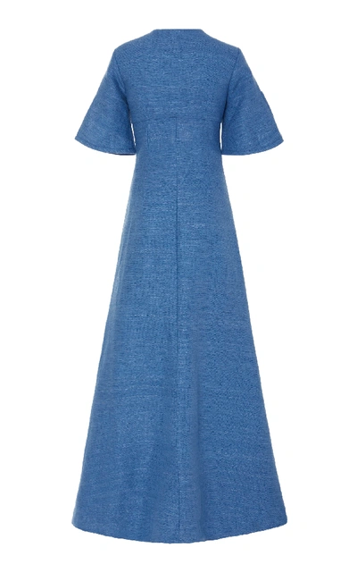 Shop Alexis Jameela Linen Maxi Dress In Blue