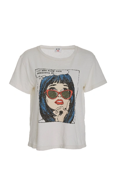 Shop Re/done Printed Cotton-jersey T-shirt In White