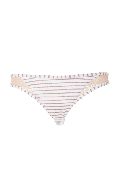 Shop Tori Praver Manon High Leg Bikini Brief In Stripe