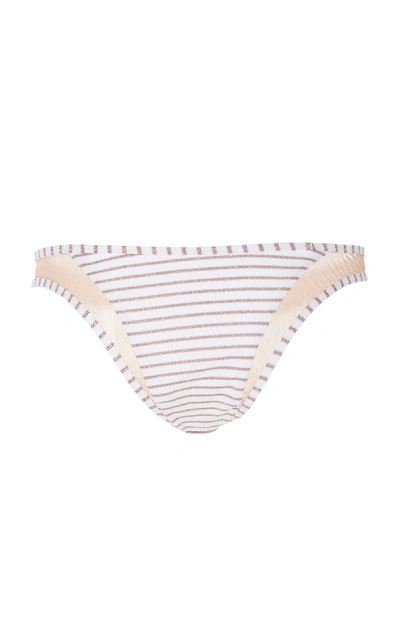 Shop Tori Praver Manon High Leg Bikini Brief In Stripe