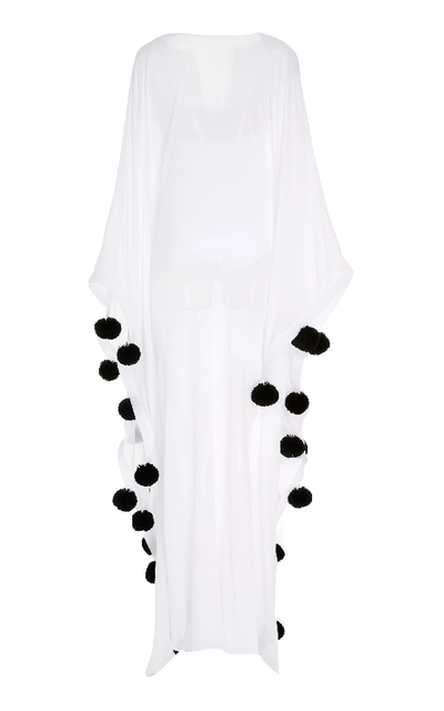 Shop Leal Daccarett Gorgona Cotton Blend Swimsuit Caftan In White