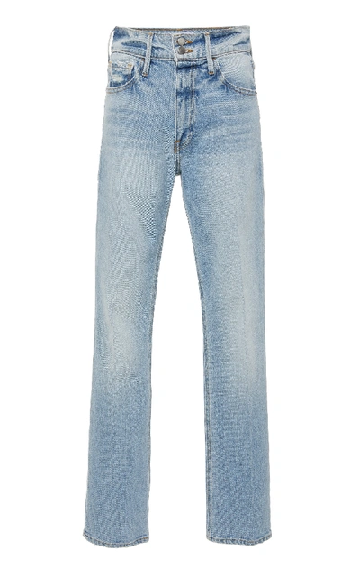 Shop Frame Le Sylvie Mid-rise Straight-leg Jeans In Light Wash