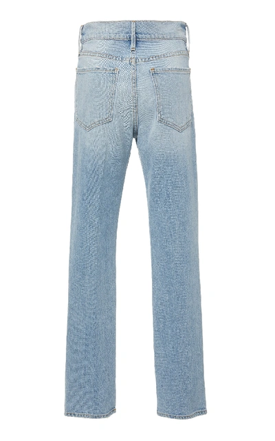 Shop Frame Le Sylvie Mid-rise Straight-leg Jeans In Light Wash