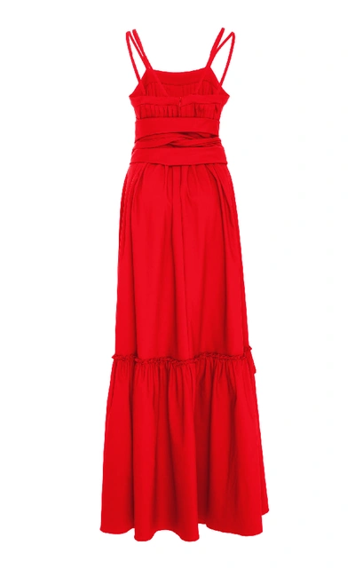 Shop Alexis Ophira Cotton Dress In Red