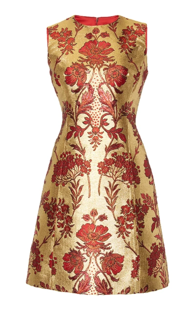 Shop Dolce & Gabbana Floral Lurex Jacquard Dress