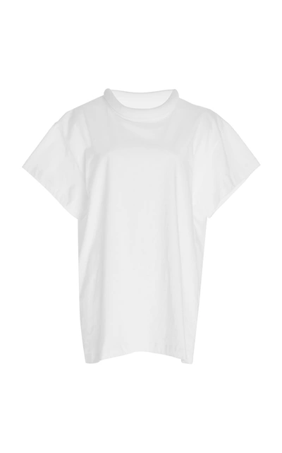 Shop Maison Margiela Cotton Crewneck T-shirt In White