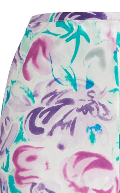 Shop Rixo London Kelly Floral-print Silk Midi Skirt