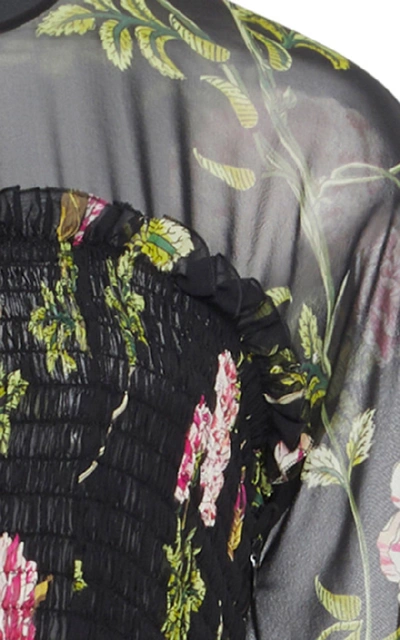 Shop Giambattista Valli Floral-print Silk-chiffon Maxi Dress