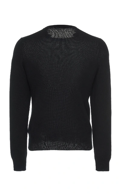 Shop Prada Cashmere Crewneck Sweater In Black
