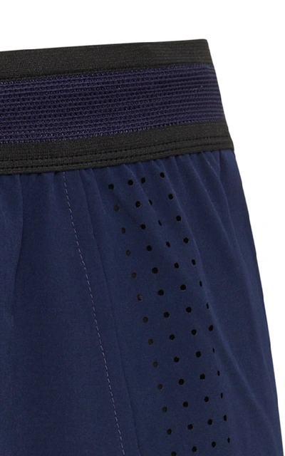 Shop Soar Mesh-paneled Stretch-shell Shorts In Navy