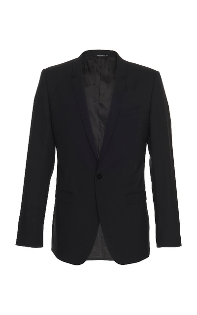 Shop Dolce & Gabbana Slim-fit Stretch-virgin Wool Suit In Black