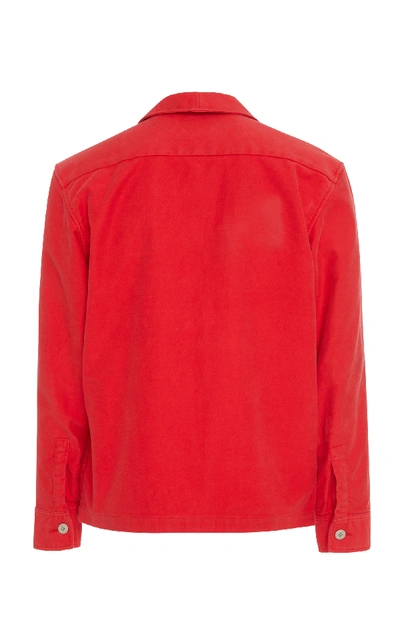 Shop Simon Miller Cotton-felt Shirt In Red