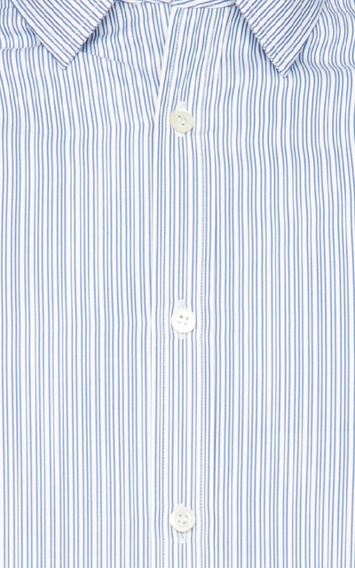 Shop Alexander Mcqueen Striped Cotton-poplin Shirt