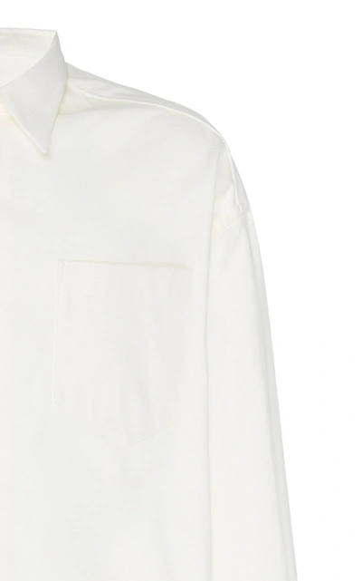 Shop Ami Alexandre Mattiussi Oversize Long Sleeve Shirt In White