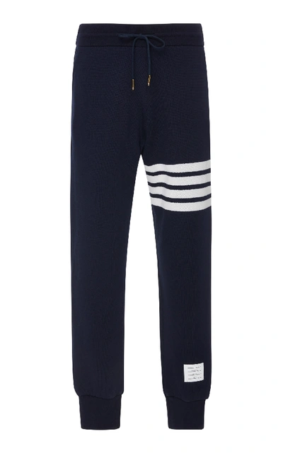 Thom Browne Classic Loopback 4-bar Sweatpants In Blue