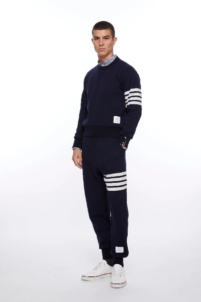 Thom Browne Classic Loopback 4-bar Sweatpants In Blue