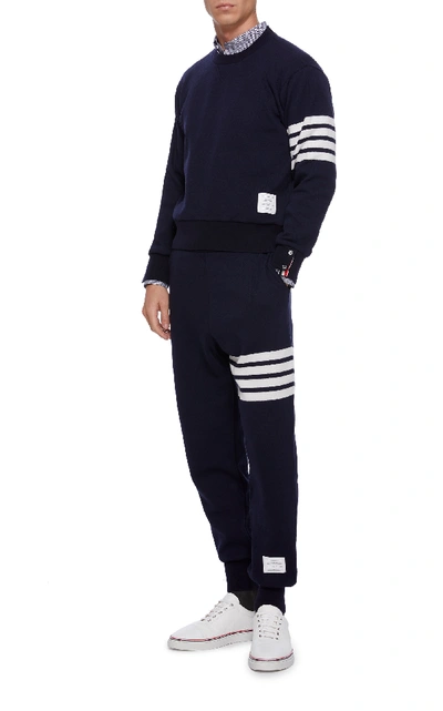 Thom Browne Classic Loopback 4-bar Sweatpants In Blue