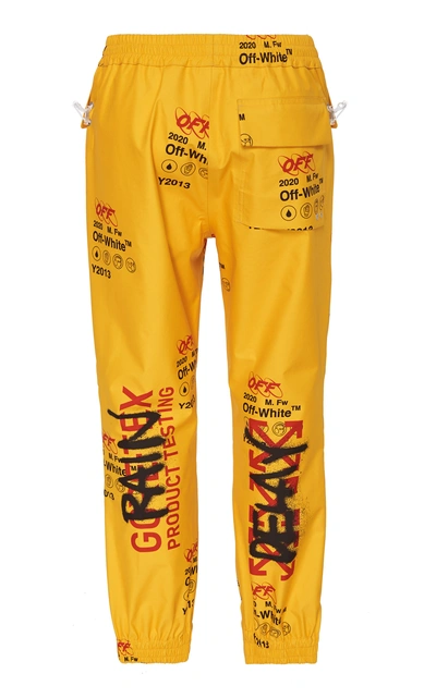 Off-white Yellow Men's Off- White X Gore-tex Logo Track Pants | ModeSens