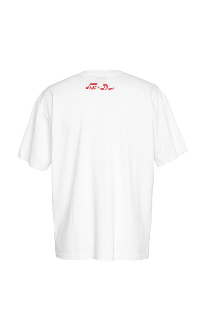 Shop Just Don Printed Cotton-jersey T-shirt In White