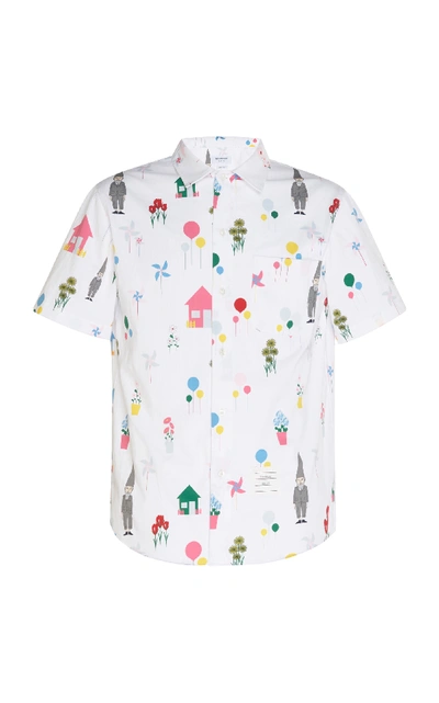Shop Thom Browne Casual Short Sleeve Shirt In White
