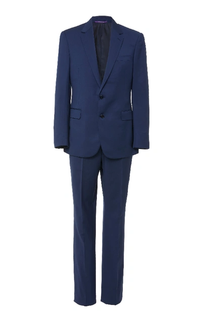 Shop Ralph Lauren Douglas Slim-fit Wool-crepe Suit In Navy