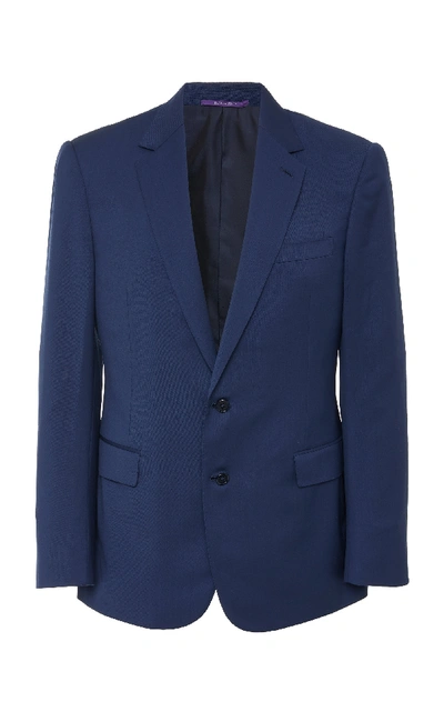 Shop Ralph Lauren Douglas Slim-fit Wool-crepe Suit In Navy