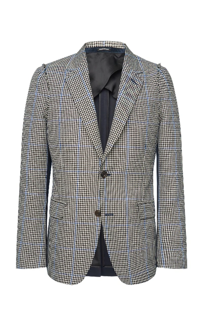 Shop Alexander Mcqueen Checked Wool-blend Blazer In Plaid