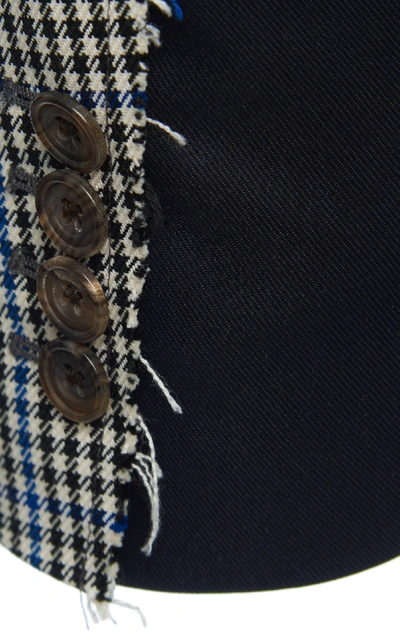 Shop Alexander Mcqueen Checked Wool-blend Blazer In Plaid