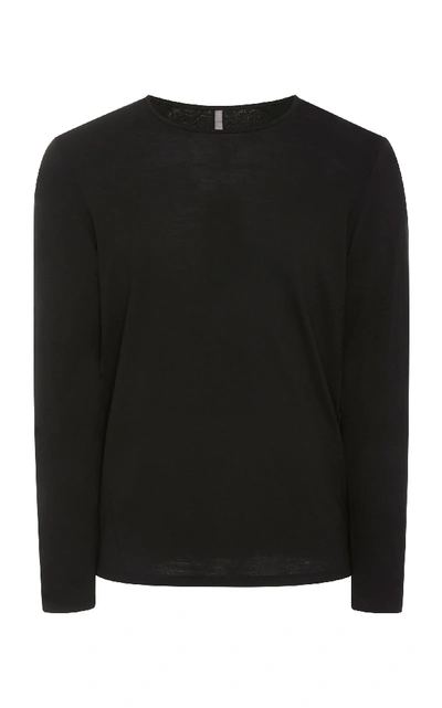 Shop Arc'teryx Frame Ls Merino Wool Jersey Shirt In Black