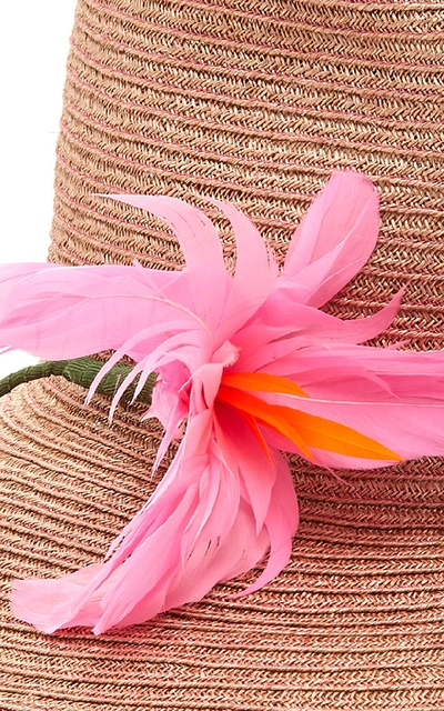 Shop Albertus Swanepoel Exclusive Glenda Floral-embellished Hat In Neutral