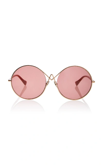 Shop Altuzarra Sunglasses Oversized Round Sunglasses In Pink