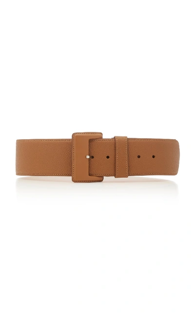 Shop Maison Vaincourt Textured-leather Belt In Brown
