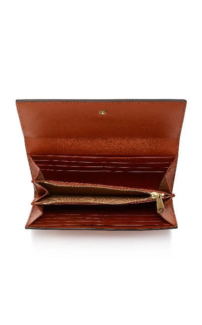 Shop Givenchy Pandora Long Leather Wallet In Brown