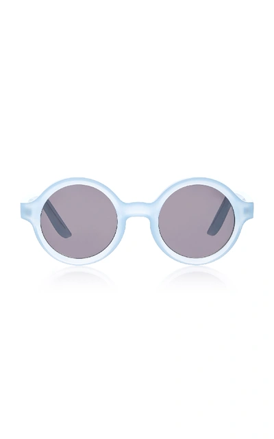 Shop Lapima Marie Round-frame Acetate Sunglasses In Blue