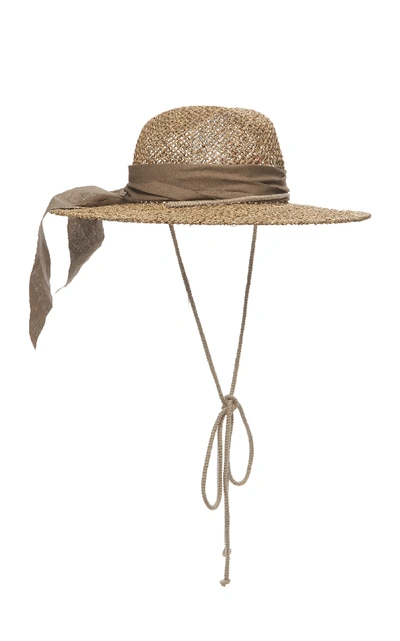 Shop Ruslan Baginskiy Hats Exclusive Straw Fedora In Neutral