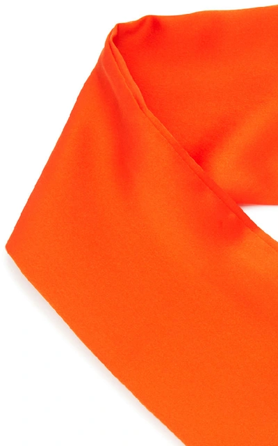 Shop Donni Silk Poppy Hair Tie In Orange