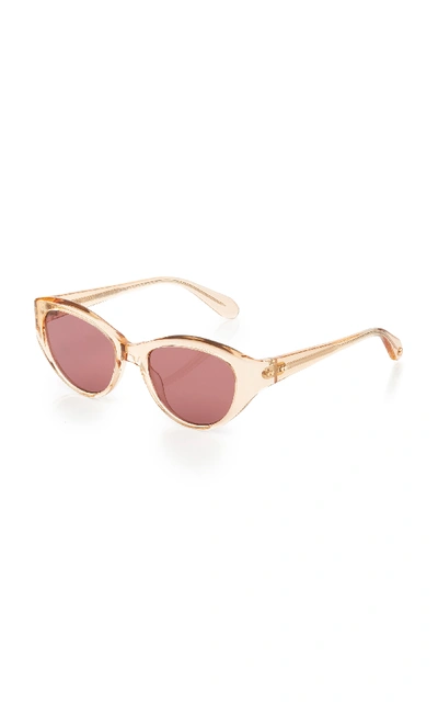 Shop Garrett Leight Del Rey 50 Cat-eye Acetate Sunglasses In Pink