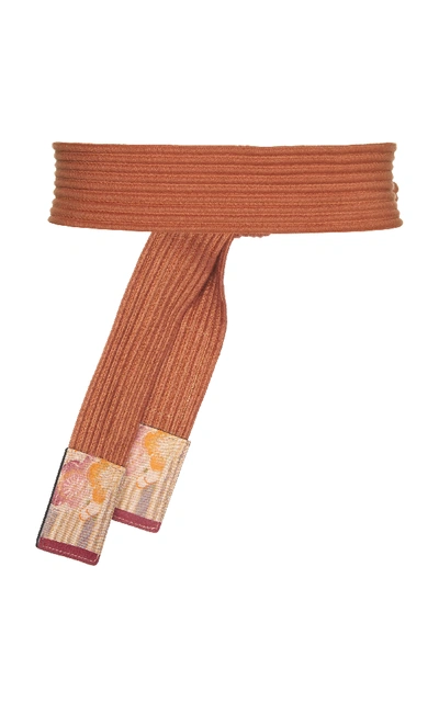 Shop Etro Cotton-cord Wrap Belt   In Brown