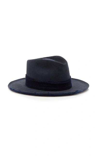 Shop Nick Fouquet Dust Bowl Beaver Felt Fedora In Navy