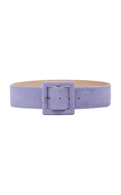 Shop Carolina Herrera Wide Belt In Purple