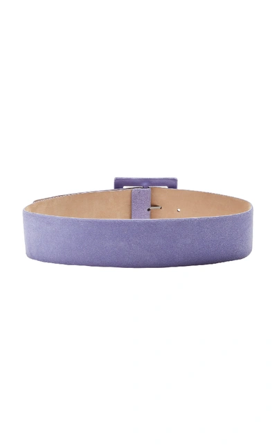 Shop Carolina Herrera Wide Belt In Purple