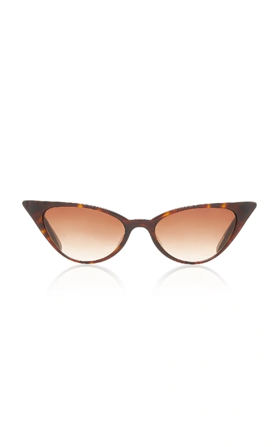 Shop Kate Young Lita Cat-eye Sunglasses In Brown