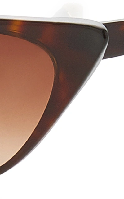 Shop Kate Young Lita Cat-eye Sunglasses In Brown