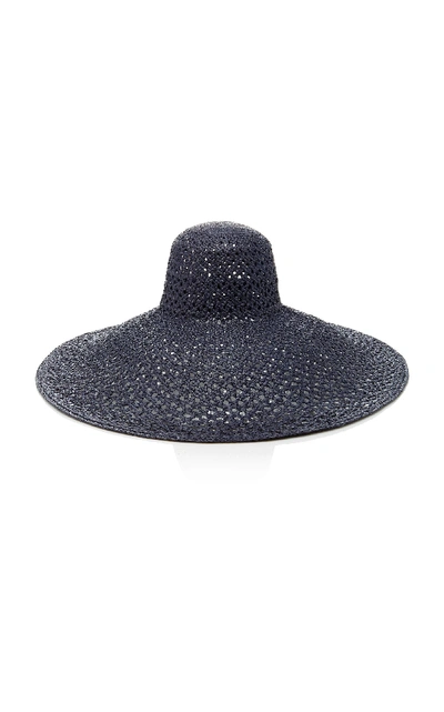 Shop Lola Hats Pergola Seagrass Straw Hat In Navy