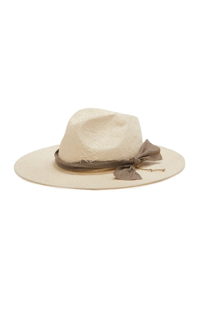 Shop Ruslan Baginskiy Hats Exclusive Straw Fedora In Neutral