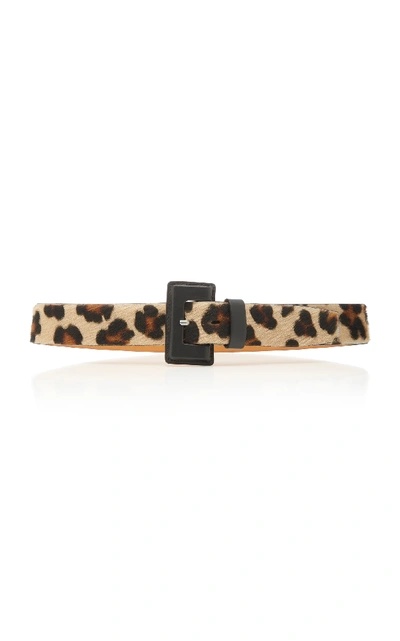 Shop Maison Vaincourt Leopard-print Calf-hair Belt In Animal